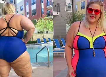Curvy Babe Flaunts Her Figure In A Stunning Swimsuit