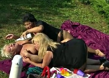 Granny Lesbians Having Fun Outdoors