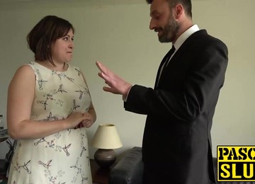 Chubby Lady Laura Louise Gets Mouth Fucked And Rough Sex