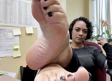 Monster Feet In The Office