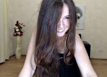 Cute 18 Year Old Brunette With Perfect Body Dancing On Webcam