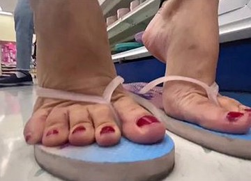 Meaty Latina Soles Sniffing In Public