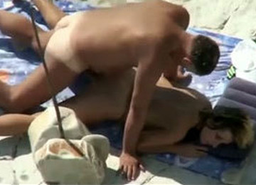 My Hidden Cam Catches A Mature Couple Banging On A Beach