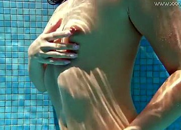 Jessica Lincoln Little Tattooed Russian Teen In The Pool