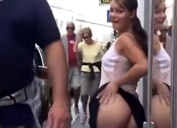 Girl Flashing And Pissing In Public Part 2