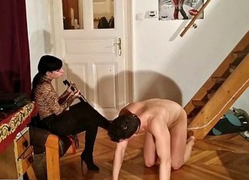 Sexy Goth Mistress Caning Slaves Penis Cbt Part 2 HD