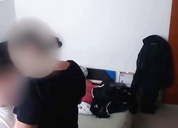 Rejtett Kamera,Valódi Otthon Készült,Dögös Szobalány Megbaszása,Mexikói Tini Megbaszása